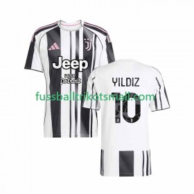 Fußballtrikots Juventus Kenan Yildiz 10 2025-2026 Kurzarm Heimtrikotsatz kaufen